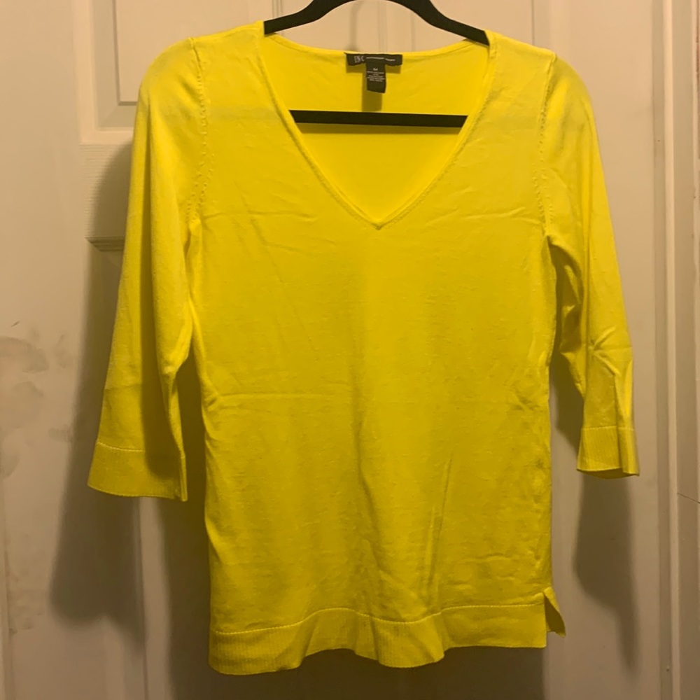 INC 3 quarter sleeve v-neck sweater.